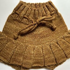 Misha And Puff Golden Knit Skirt